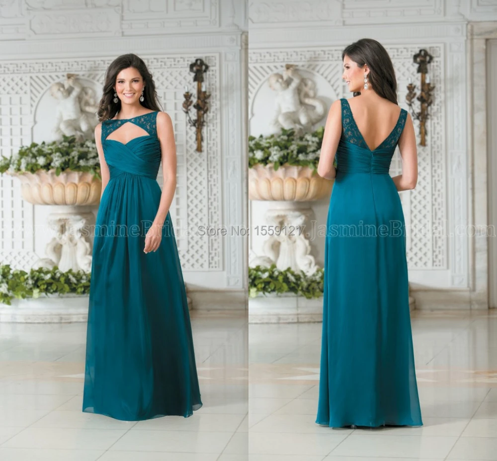 Vestidos de novia 2017 de la turquesa azul de dama de honor vestidos de una  línea de piso longitud de la cucharada de espalda abierta apliques vestido  de dama de honor cr1357|maid