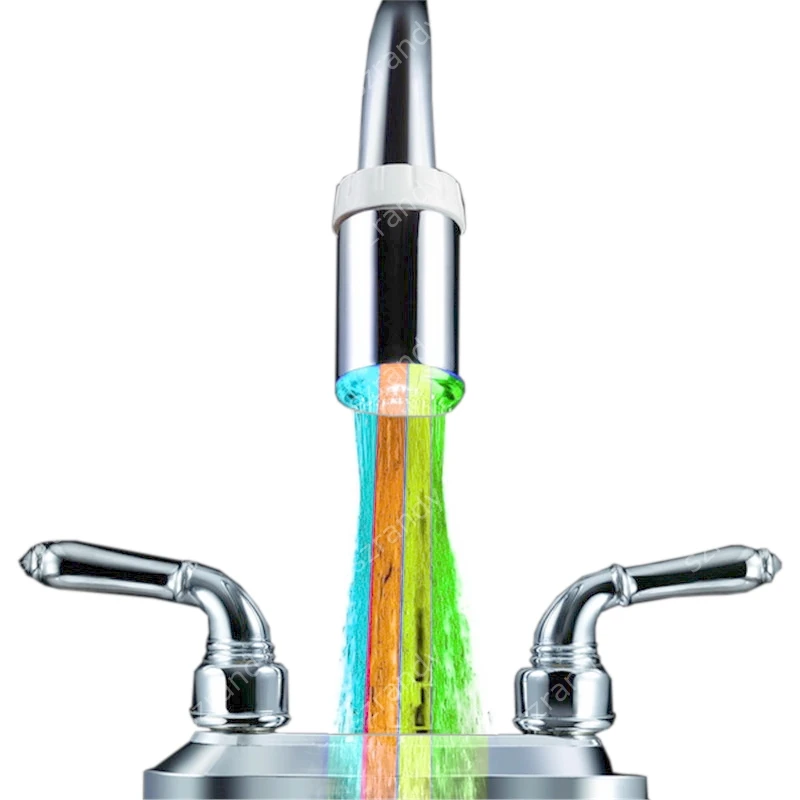 Rainbow Multicolor fast flashing led faucet lightin Bibcocks from Home Improvement on