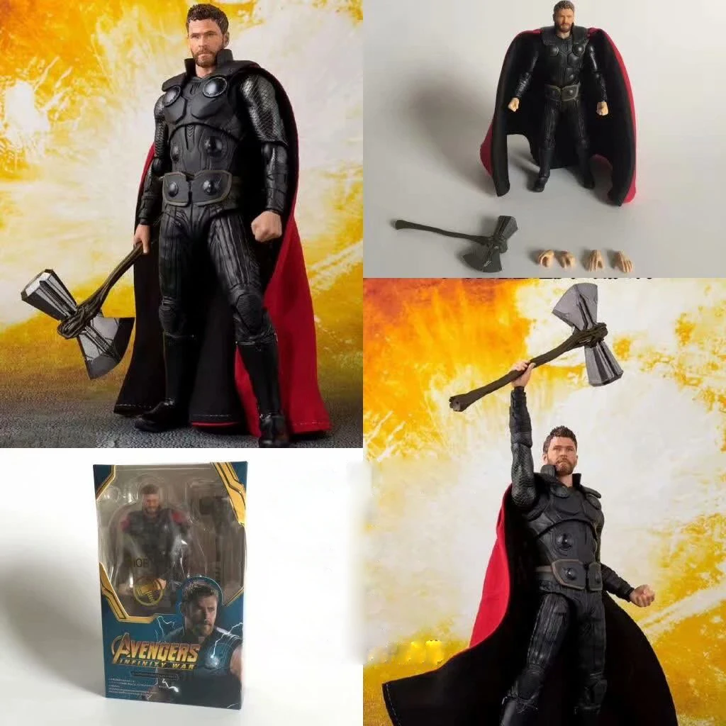 

Marvels The Avengers 3 Infinity War Thor Odinson Action Figure 3 Kinds of Fingers Choosed Funkos Pops Action Figure Toy Gifts