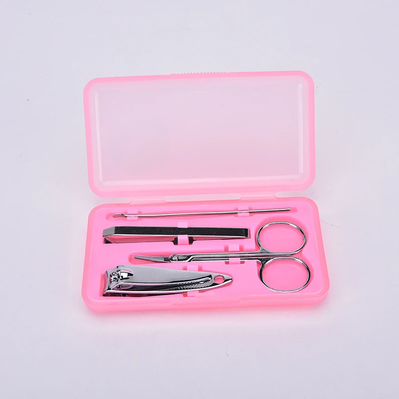 

4Pcs/set Nails Clipper Kit Manicure Set Clippers Trimmers Pedicure Scissor Random Color Nail Tools Sets Kits