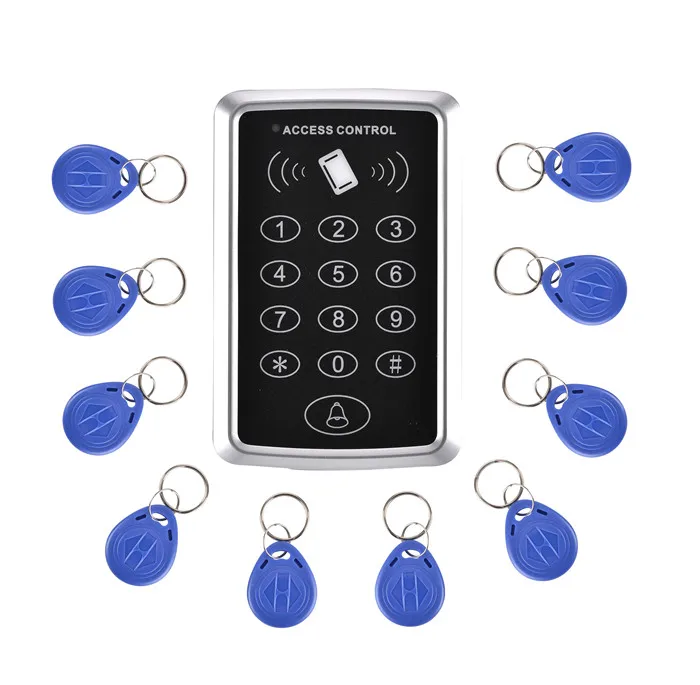 

10 Pcs Key Card + EM Card Access Controller Proximity Card Reader Support 1000 User