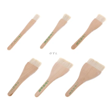 

artist brushes Goat Hair Handle Art Supplies Watercolor Acrylic Wood Oil Paint Brush Six Sizes for artist,students, lover of art