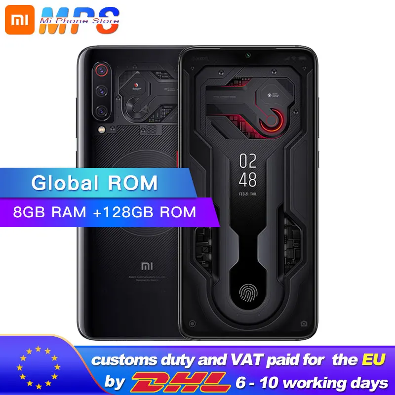Global rom Xiaomi mi 9 прозрачный 8 ГБ ОЗУ 128 Гб ПЗУ Смартфон Snapdragon 855 6 39 дюйма 48мп тройная