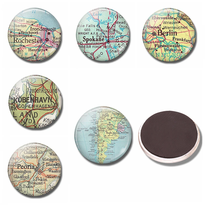 

Argentina Map 30 MM Fridge Magnet Chile Vintage Travel Map Glass Cabochon Note Holder Magnetic Refrigerator Stickers Home Decor