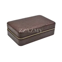 COHIBA High Quality Coffee Travel Case Cedar Wood Lined Cigar Humidor Case Mini Box
