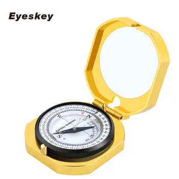 

2017 Eyeskey Navigation Metal Golden Compass Handheld Lightweight Hunting Camping Geological Pocket Compass