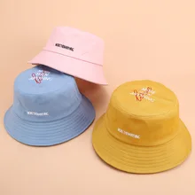 Новинка, шапка в рыбацком стиле с вышитыми буквами, Женская Складная Кепка с плоским верхом, хлопковый козырек, летняя уличная Кепка для бассейна, мужская Кепка-ведро