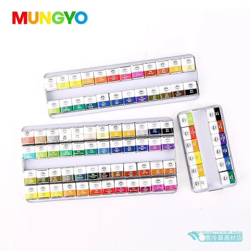 MUNGYO MWPH Professional Watercolor Paints 12/24/48 colors Pigment iron  Packing Art Supplies - AliExpress