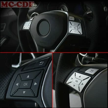 Переключатель кнопки рулевого колеса накладка наклейка для Mercedes Benz A B C E ML GL CLA GLA GLK SL SLK КЛАСС W176 W246 W212 W204