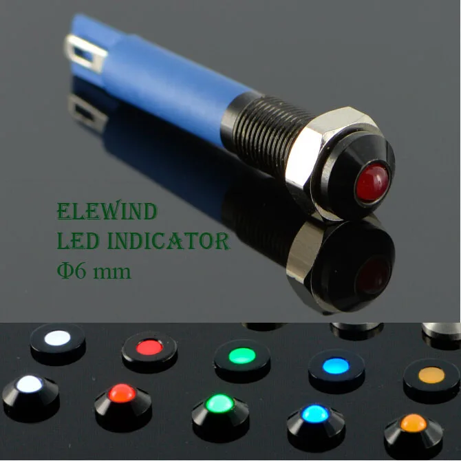 

6mm Black waterproof LED Indicator (New)(PM06B-D/R/12V/A)