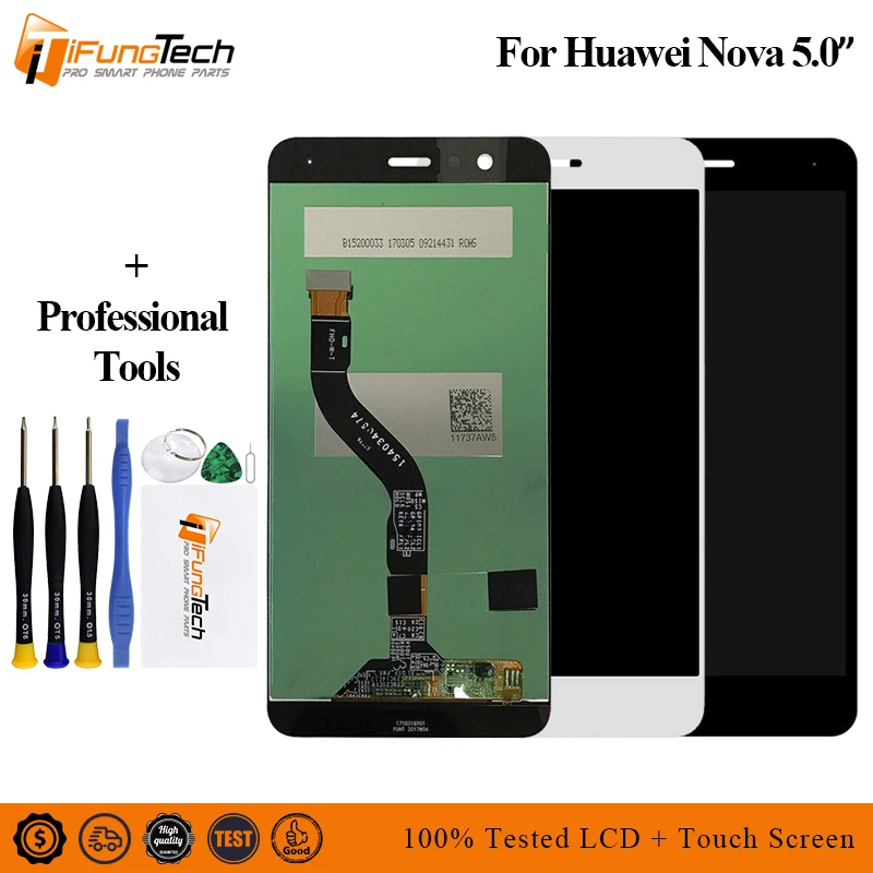 

For Huawei Nova CAZ- AL10 CAN- L13 L03 L12 L02 L11 L01 LCD Display Monitor Panel + Touch Screen Digitizer Sensor Assembly Frame