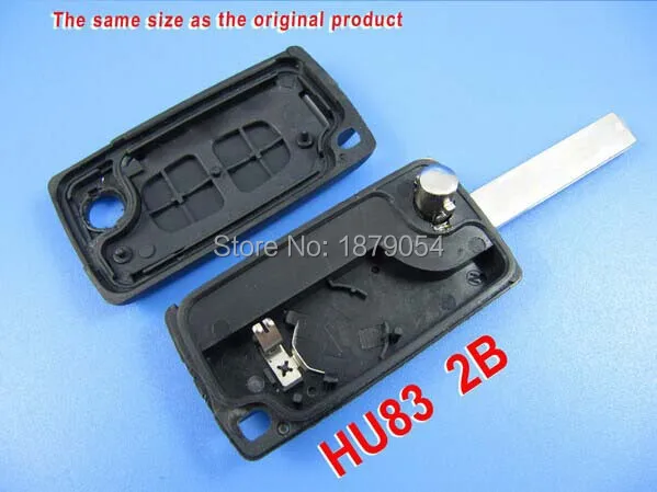 Peugeot 307 Remote Key Shell 2 Buttons HU83 Blade With Groove with battery clamp (17).jpg