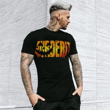 Спортивная одежда летние шорты рукавом Бег рубашка Для мужчин тренажерный зал спортивные рубашка Homme футболка Для мужчин Фитнес Crossfit Camisetas футболка Для мужчин