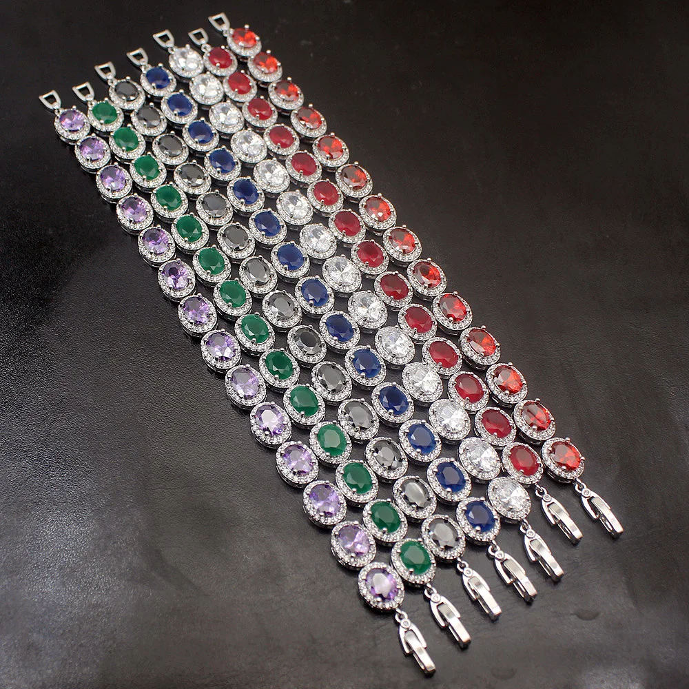 38% скидка большая акция мульти цвет натуральный камень 925 стерлингового серебра звенья браслет, женская бижутерия