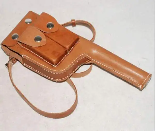 Collectiable WW2 GERMAN MAUSER C96 BROOMHANDLE LEATHER HOLSTER - GM008