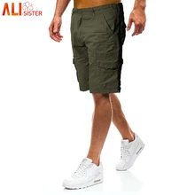 Карго летние шорты мужские армейские штаны модные армейские военные тактические Homme Шорты повседневные мужские мешковатые полубрюки Большие размеры