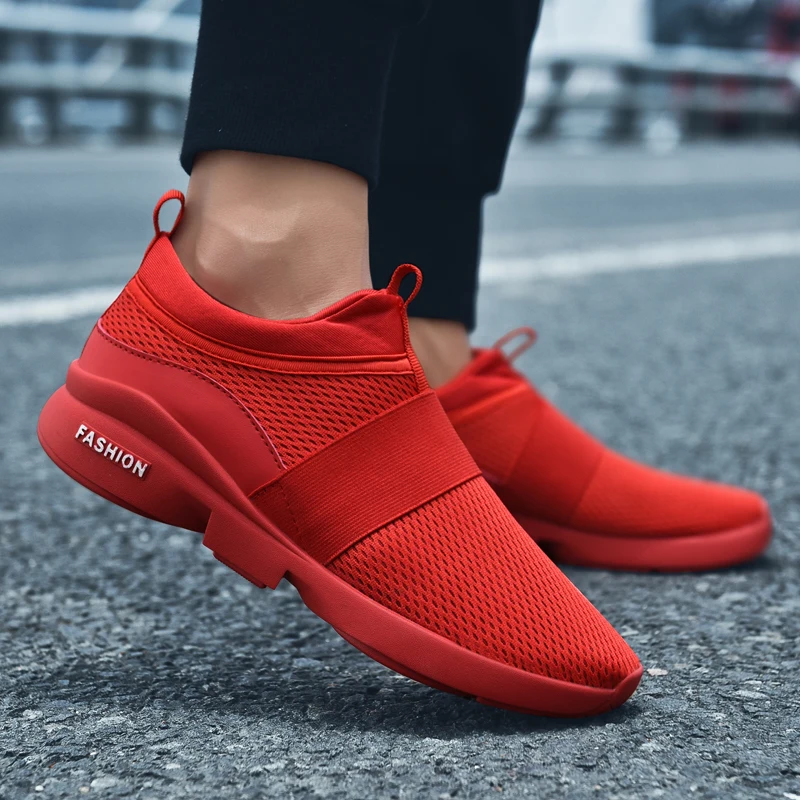 

2019 Men Casual Shoes Mens Fashion Shoes Man Spring Breathable Sneakers Men Soft Mesh Design Lazy Shoes Men Trainers Big Size