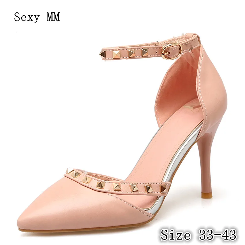 

High Heels D'Orsay Women High Heel Shoes Stiletto Woman Party Wedding Shoes Ladies Kitten Heels Plus Size 33 - 40 41 42 43