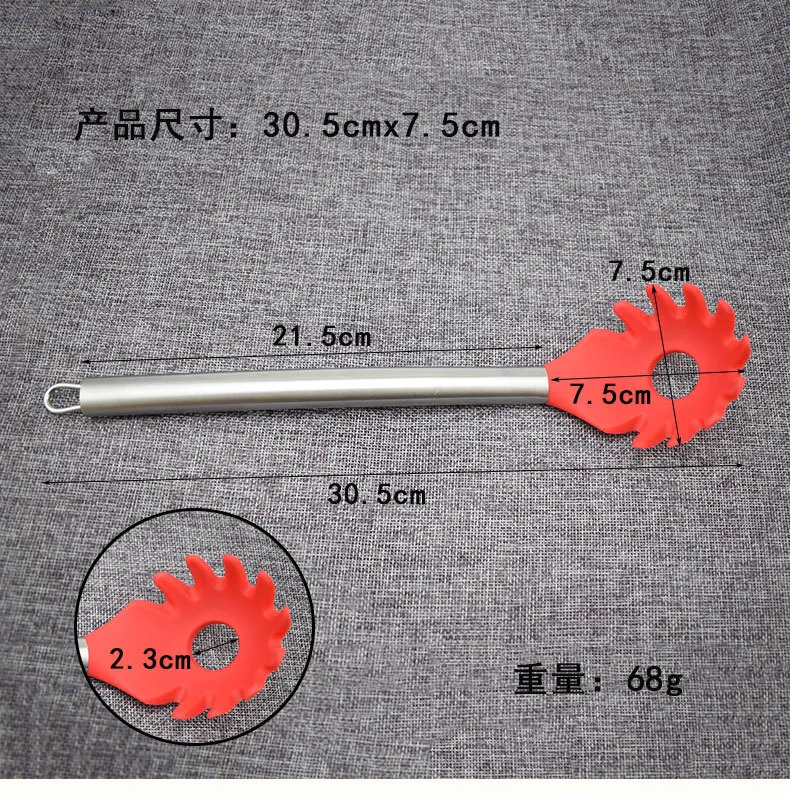 1 шт Нержавеющая сталь силиконовые ручки ложка для спагетти лапши ложка яйцо Рыбалка силиконовые Кухня лапши ложка макароны совки