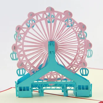 

3D hollow cubic life custom birthday Ferris wheel souvenir stereo card creative romantic confession
