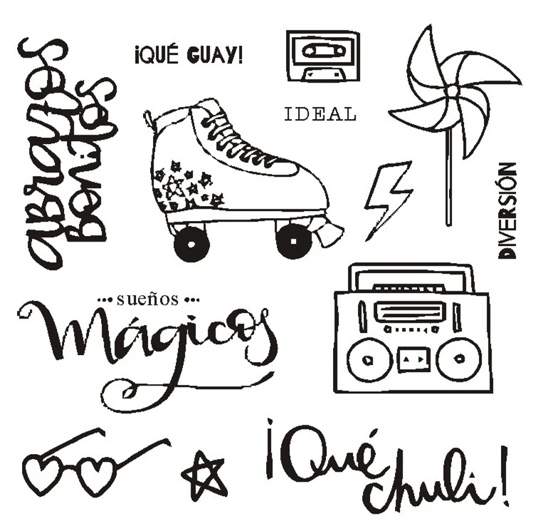 Spanish 28 stamp Clear Stamp for Scrapbooking Transparent Silicone