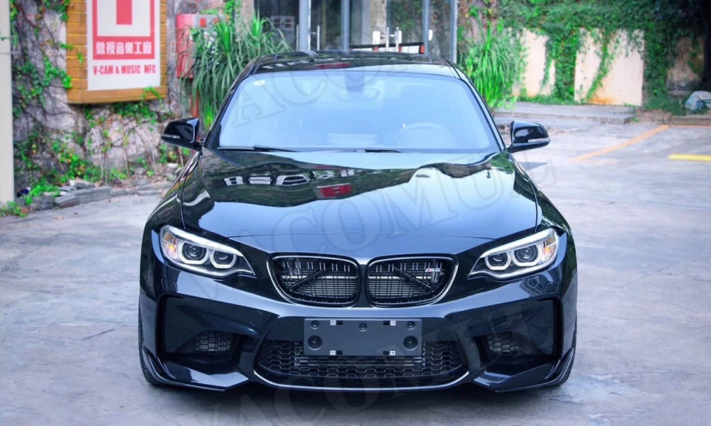 Углеродное волокно/FRP передний бампер разветвители для губ закрылки Cupwings Winglet BMW 2