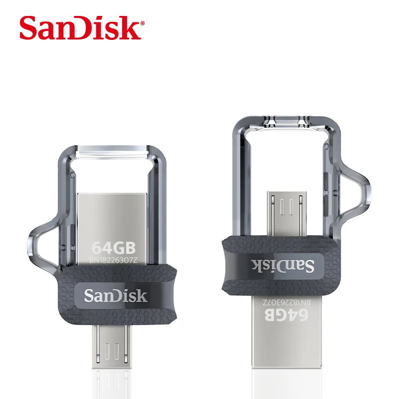 SanDisk OTG флеш-накопитель usb 3,0 64 Гб 16 Гб Флешка usb-флэш-накопитель 32 Гб 128 ГБ флеш-накопитель micro usb внешний накопитель для телефона/ПК