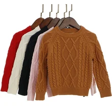 Зимний Теплый детский свитер для мальчиков и девочек, Вязаный Пуловер детский утепленный свитер свитера для мальчиков и девочек от 1 до 7 лет