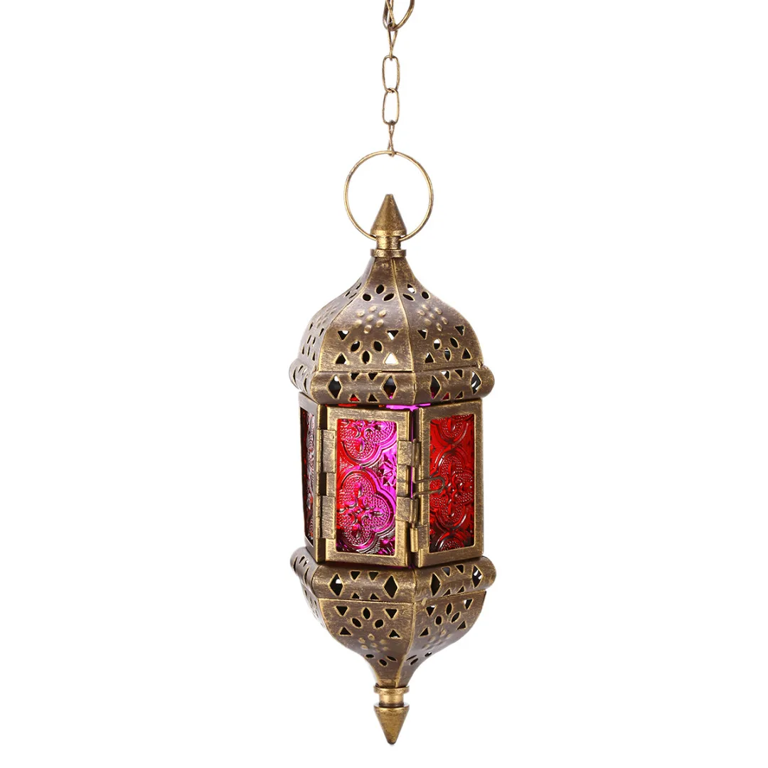 Классический марокканский стиль подсвечники стеклянный металлический подвесной фонарь подсвечник для свадьбы украшения дома сада