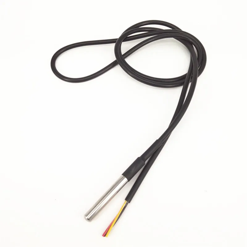 

5PCS Waterproof type DS18b20 temperature sensor 18B20 Stainless steel packaging 1 meter long For arduino