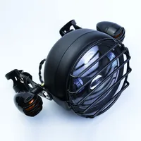 Luz da forquilha cg125 retro farol da motocicleta para o vintage honda 125 dicati triumph 6.2 "cafe racer led bala luz 1