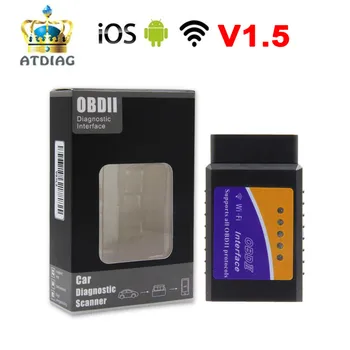 

PIC18F25K80 ELM327 WIFI V1.5 OBD2 Scan Tool Vehicle Fault Code Reader OBDII Scanner Adapter Auto Turn Off Check Engine Light