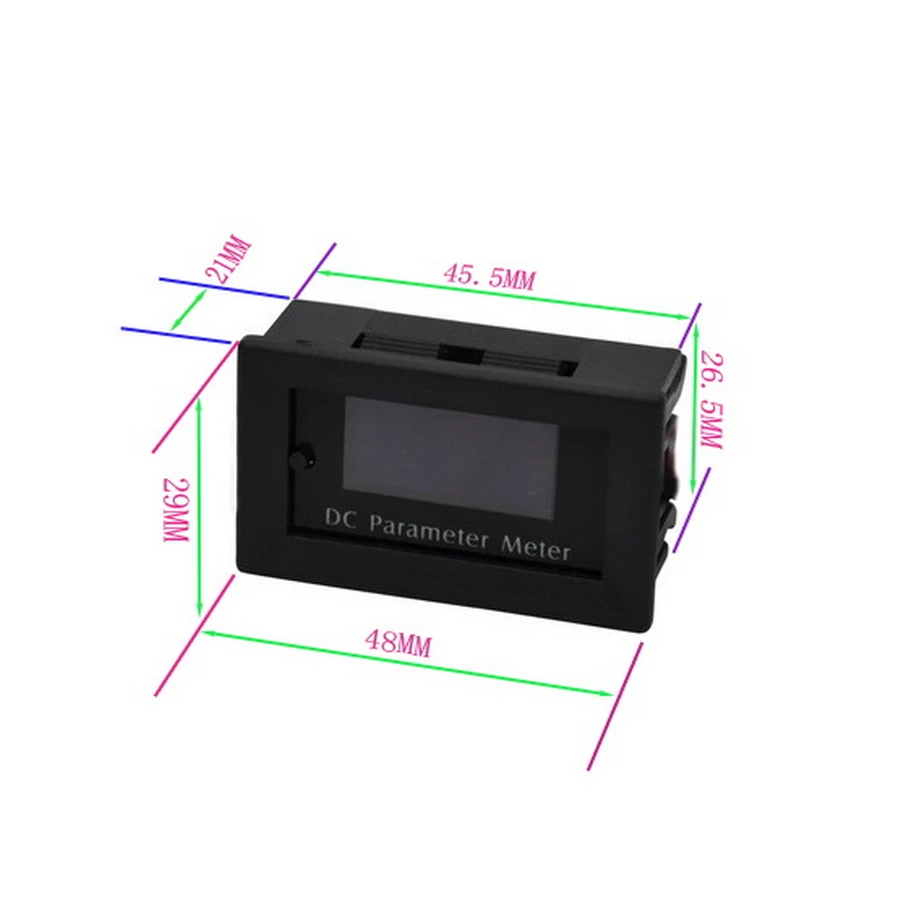 GWUNW BY62 DC 0-200V 4 bit Напряжение Ток емкость мощность Temp wh метр OLED Многофункциональный DC Электрический тестер параметров