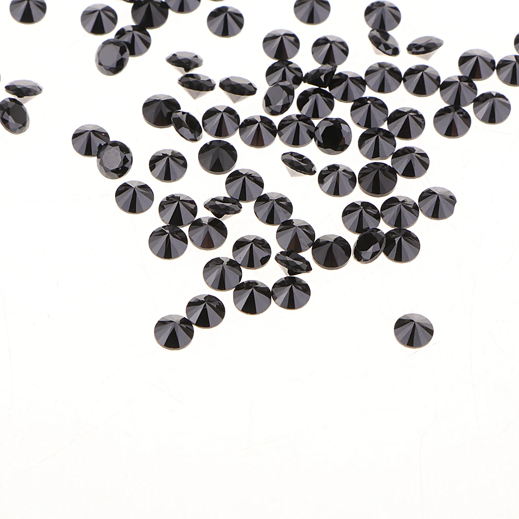 100pcs Zircon Diamond Crystal Faceted Loose Spacer Beads DIY Wedding Party 6mm Jewelry Charms Pendants Decorations
