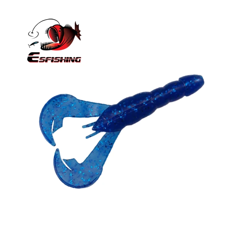 ESFISHING новую приманку Craw Rage хвост 10 см 8g 6 шт. мягкий силиконовый Карп Рыболовная наживка isca искусственные подачи Спиннер воблеры - Цвет: A