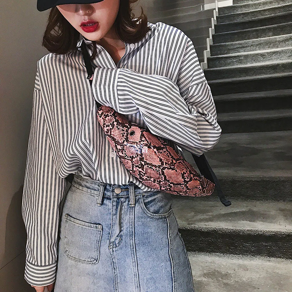 

OCARDIAN Waist Packs Women's Bags With A Snakes Pattern Neutral Outdoor Serpentine Print Messenger Bag Sport Chest Dropship M13