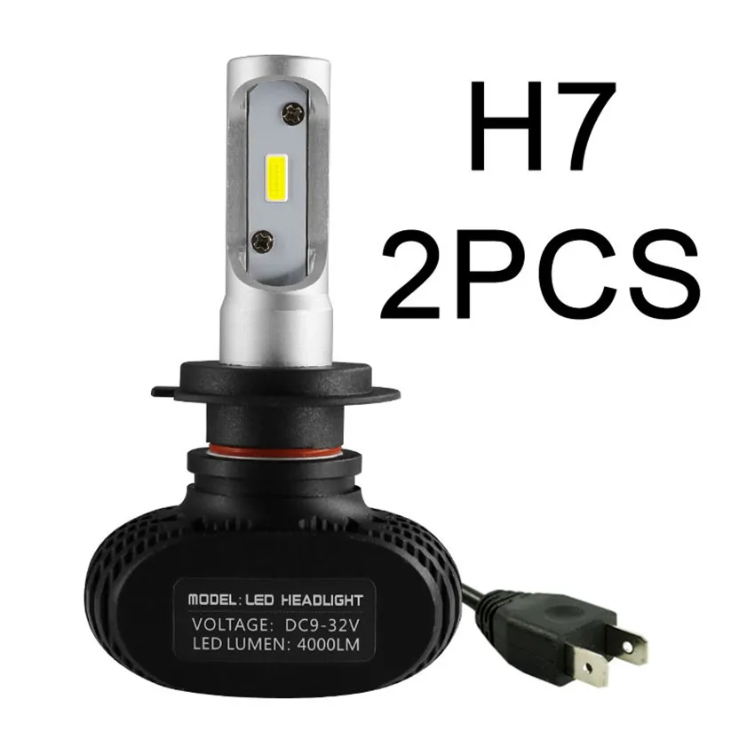 6500K 12V 24V Led Automotive H7 COB LED Car Headlights Bulb Kit 2X25W