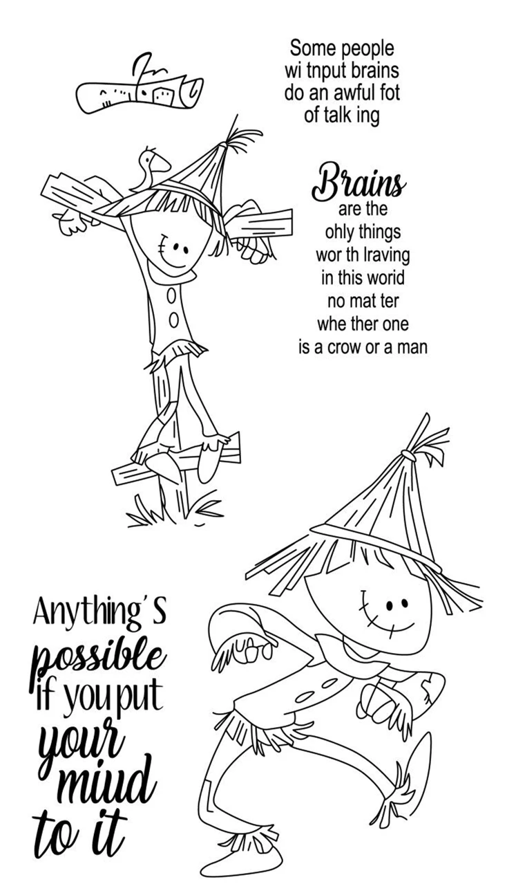 

CLEAR STAMP Scarecrow DIY Scrapbook Card album paper craft silicon rubber roller transparent stamps W505