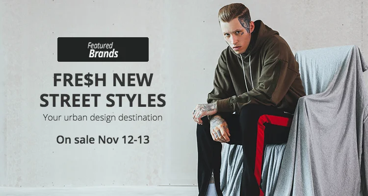 [Featured Brands] Heyguys, Inflation, Aelfric Eden & Gonthwid: Fre$h new street styles. Fashionable streetwear. Your urban design destination. Save more with coupons! On sale nov 12-13.