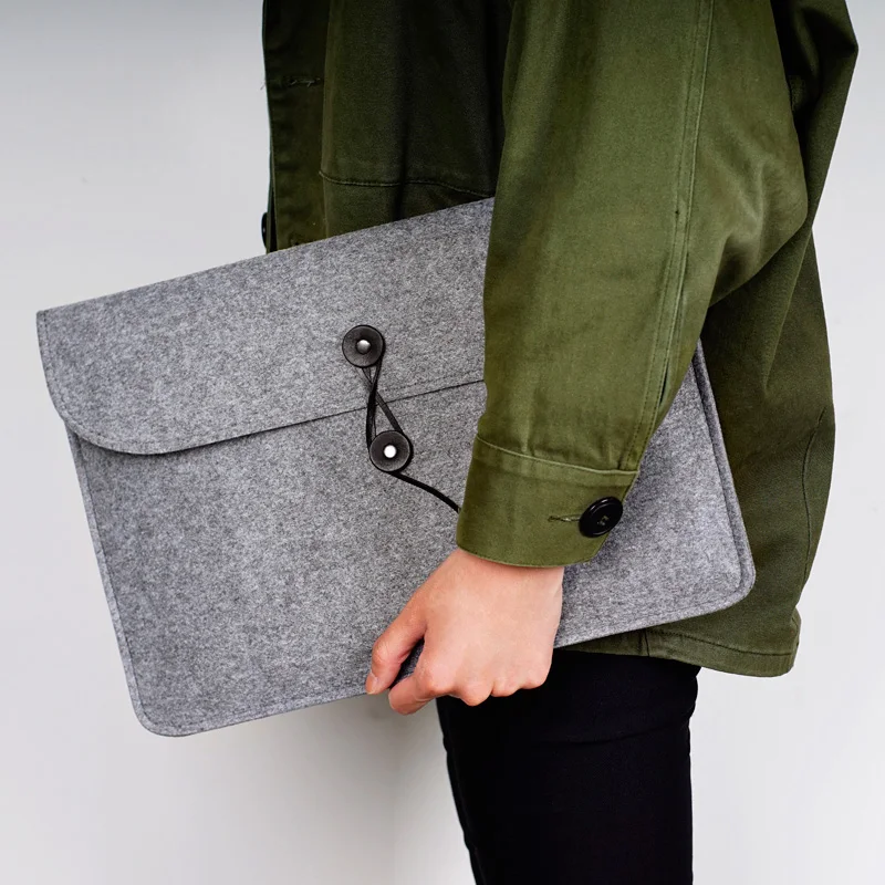 

File Folder Wool felt Multifunction Office Documents bags Business Paper File Pouch Meeting Conference Travel Handbag