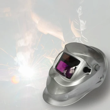

HOT-2018 New Pro Solar Welder Mask Auto-Darkening Welding Helmet irregular Silver