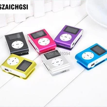 Szaichgsi мини клип MP3 плеер с 1,2 ''дюйма ЖК-дисплей Экран музыкальный плеер Поддержка SD карты TF без упаковки для розничной продажи оптом 500 шт