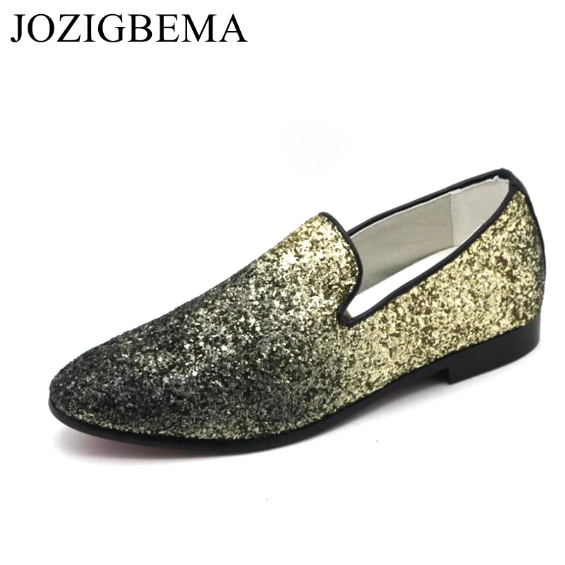 Mocassins Chaussures Conduite Robe Rond Or Hommes argent rouge Paillettes Zapatillas Cuir Loubuten En Glitter Bout Casual Appartements Low Superstar Top Xa7RnqwB