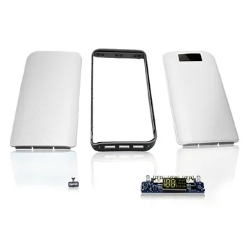 

High Quality 3 USB Port DIY Power Bank Case Shell 8pcs 18650 Batteries LED Light LCD Screen Display Powerbank Shell Cover Box