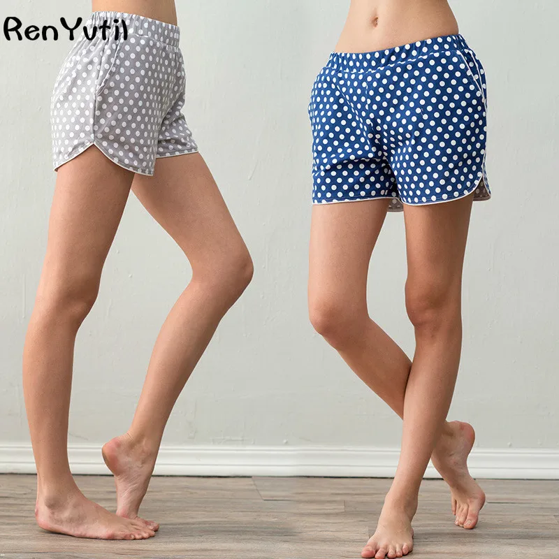 RenYvtil Cheap Woman Sleeping Shorts Sleep Pants Ladies Home Striped
