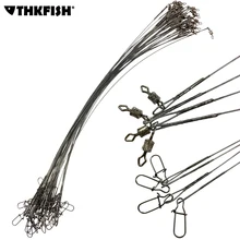 30 шт. 35lb леска Стальная проволока лидер с Вертлюги Дуо-замок оснастка рыболовные снасти аксессуары серебро Leadcore поводок 25/32 см