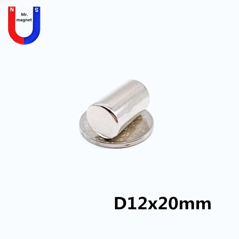 Bulk 50 шт 12x20 Магнитный брусок магнитный продукт круглые магниты NdFeB D12x20 постоянных материала 12*20 супер сильный неодимовый магнит