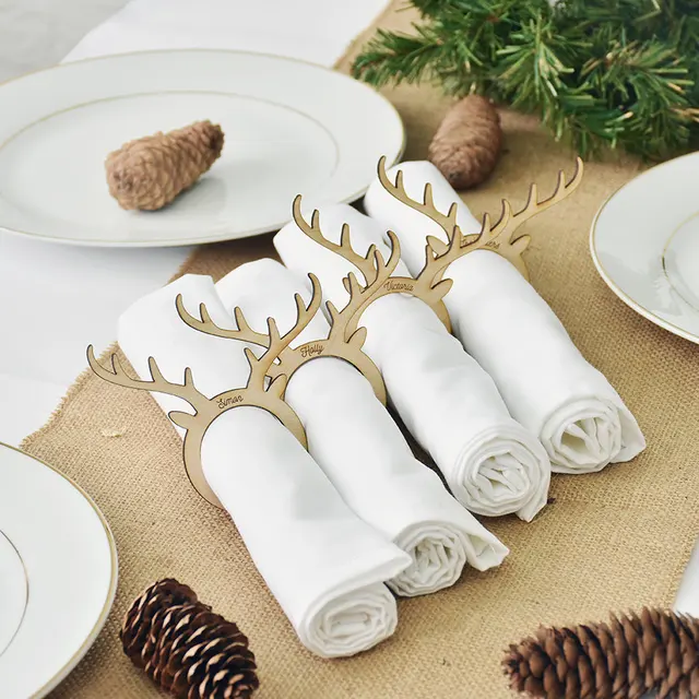Christmas Personalised Christmas Table Decorations Wedding Napkin