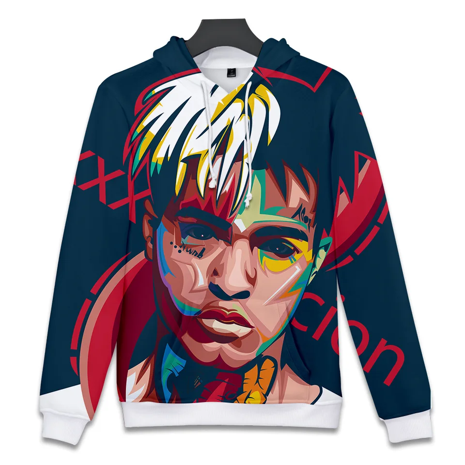 Xxxtentacion толстовки мужские 3d уличной хип-хоп Толстовка harajuku 2018 Новый xxxtentacion