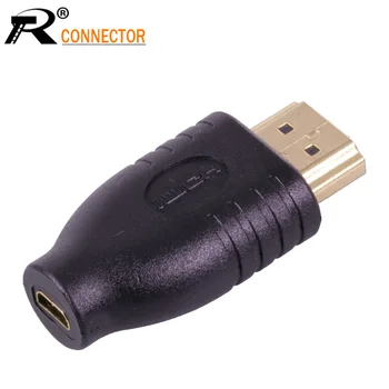 

Micro HDMI female to HDMI male plug Connector HDMI adaptors for HDTV HDMI cable/HD players computers projectors 20PCS/LOT